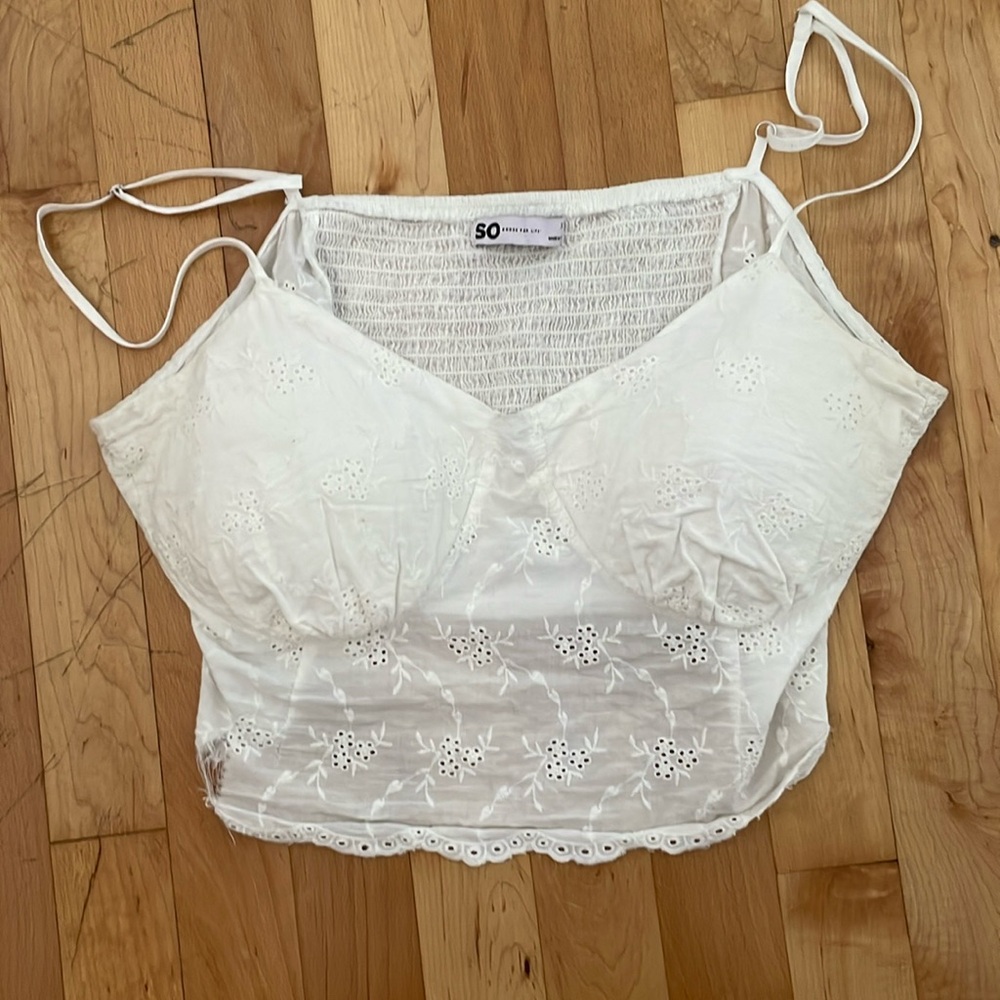 white crop top
